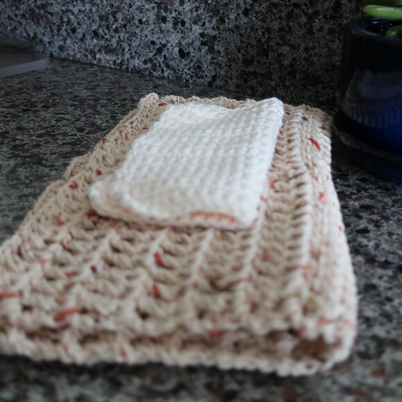 Multicolored Crochet Dish Drying Mats 100% Cotton Kitchen - Picture 7 of 12